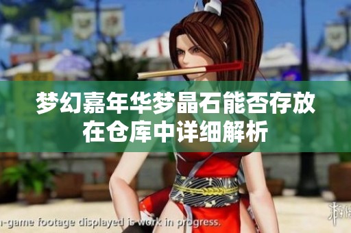 梦幻嘉年华梦晶石能否存放在仓库中详细解析