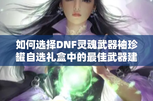 如何选择DNF灵魂武器袖珍罐自选礼盒中的最佳武器建议