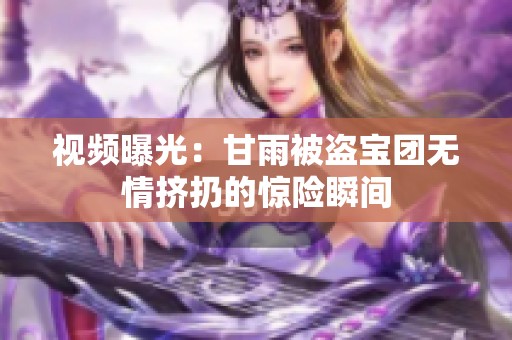视频曝光：甘雨被盗宝团无情挤扔的惊险瞬间