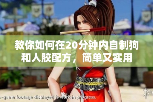 教你如何在20分钟内自制狗和人胶配方，简单又实用