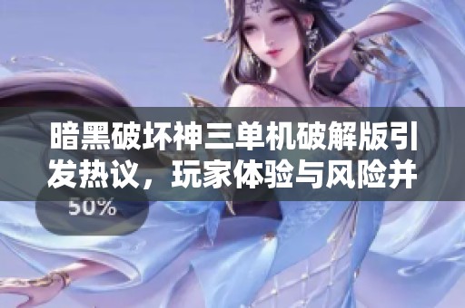 暗黑破坏神三单机破解版引发热议，玩家体验与风险并存
