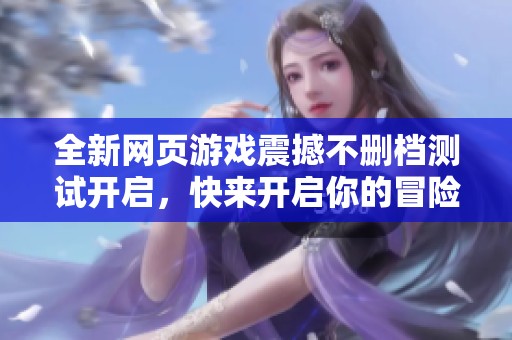 全新网页游戏震撼不删档测试开启，快来开启你的冒险旅程！