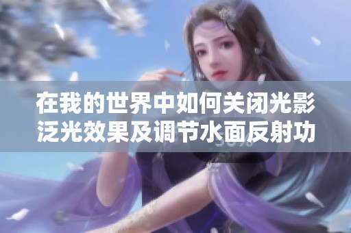 在我的世界中如何关闭光影泛光效果及调节水面反射功能解析
