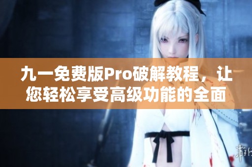 九一免费版Pro破解教程，让您轻松享受高级功能的全面体验