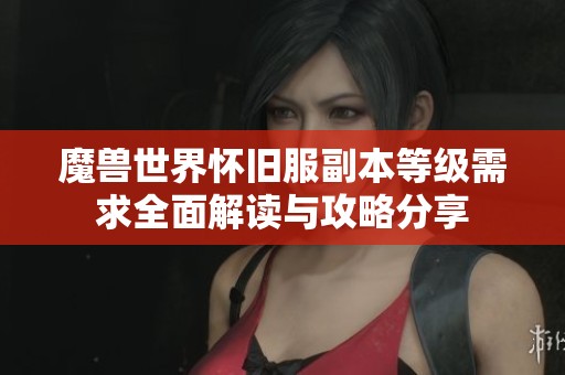 魔兽世界怀旧服副本等级需求全面解读与攻略分享