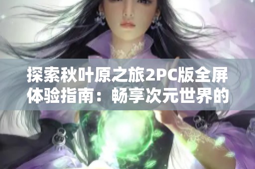 探索秋叶原之旅2PC版全屏体验指南：畅享次元世界的无限魅力