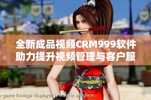 全新成品视频CRM999软件助力提升视频管理与客户服务体验