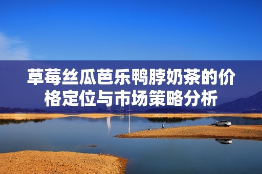 草莓丝瓜芭乐鸭脖奶茶的价格定位与市场策略分析
