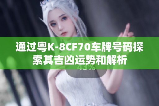 通过粤K-8CF70车牌号码探索其吉凶运势和解析