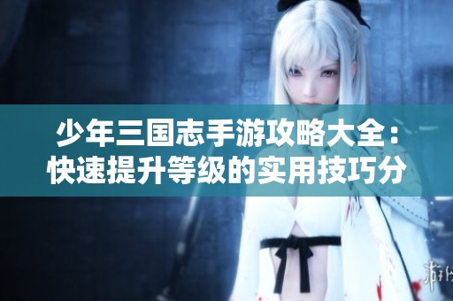 少年三国志手游攻略大全：快速提升等级的实用技巧分享