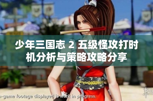 少年三国志 2 五级怪攻打时机分析与策略攻略分享