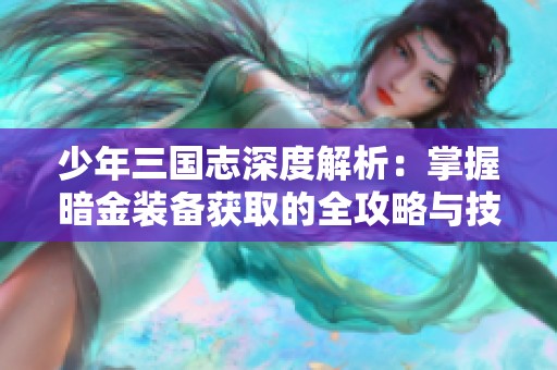 少年三国志深度解析：掌握暗金装备获取的全攻略与技巧分享