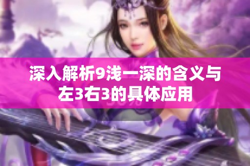 深入解析9浅一深的含义与左3右3的具体应用