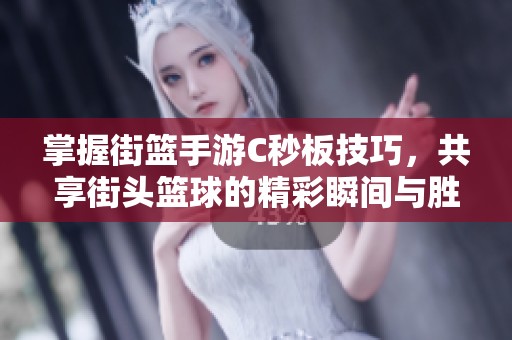 掌握街篮手游C秒板技巧，共享街头篮球的精彩瞬间与胜利秘诀