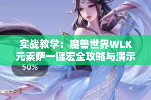 实战教学：魔兽世界WLK元素萨一键宏全攻略与演示视频