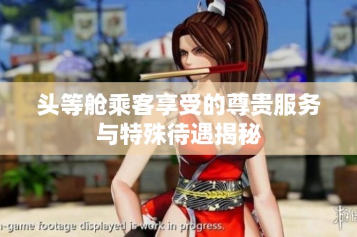 头等舱乘客享受的尊贵服务与特殊待遇揭秘