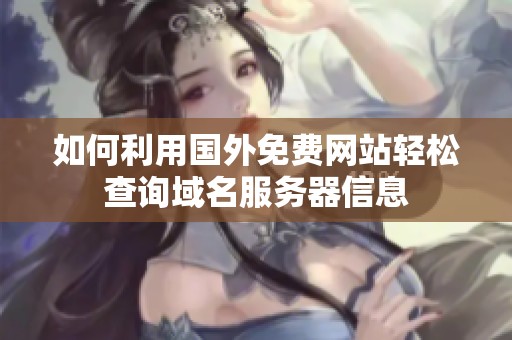 如何利用国外免费网站轻松查询域名服务器信息