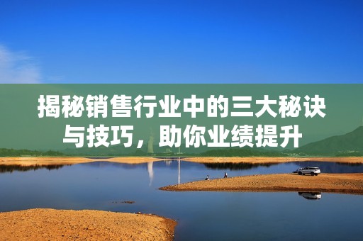 揭秘销售行业中的三大秘诀与技巧，助你业绩提升