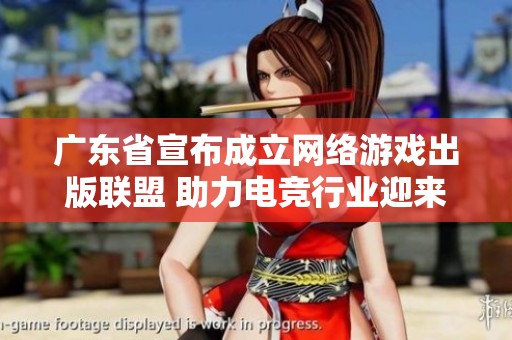 广东省宣布成立网络游戏出版联盟 助力电竞行业迎来新变革