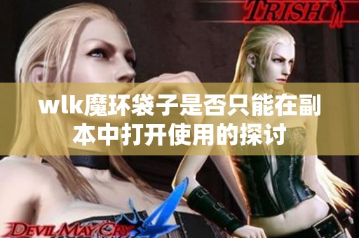 wlk魔环袋子是否只能在副本中打开使用的探讨
