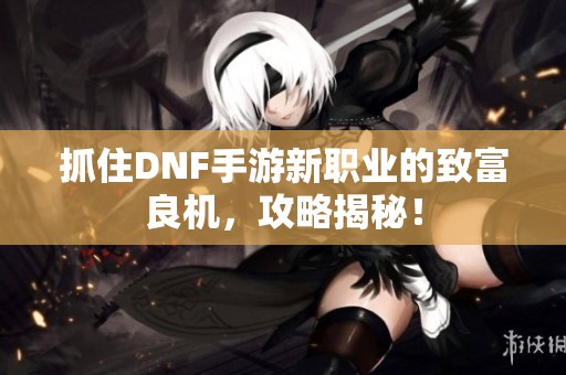 抓住DNF手游新职业的致富良机，攻略揭秘！