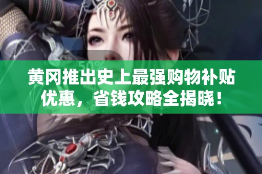 黄冈推出史上最强购物补贴优惠，省钱攻略全揭晓！