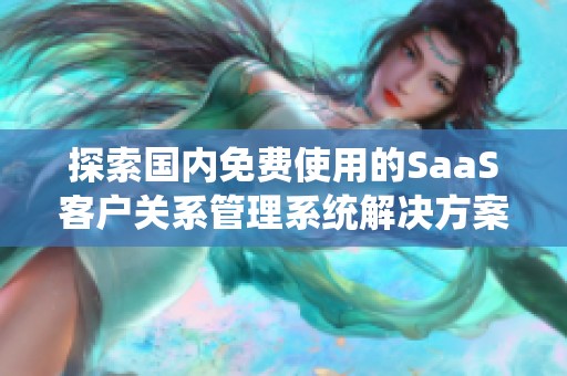 探索国内免费使用的SaaS客户关系管理系统解决方案