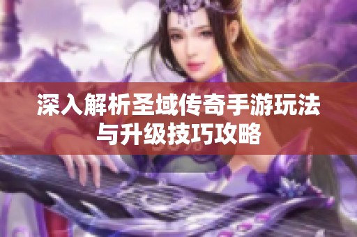 深入解析圣域传奇手游玩法与升级技巧攻略