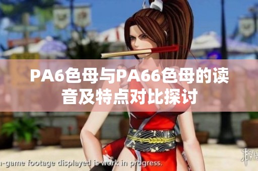PA6色母与PA66色母的读音及特点对比探讨