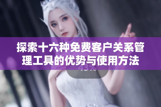 探索十六种免费客户关系管理工具的优势与使用方法