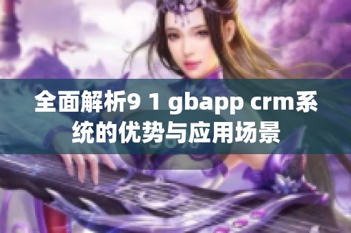 全面解析9 1 gbapp crm系统的优势与应用场景