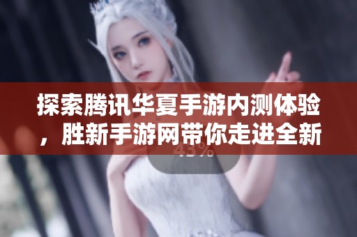 探索腾讯华夏手游内测体验，胜新手游网带你走进全新游戏世界