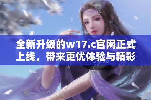 全新升级的w17.c官网正式上线，带来更优体验与精彩内容