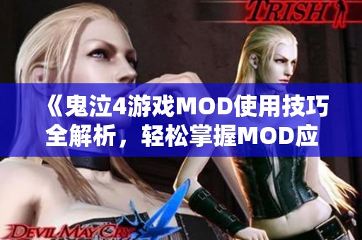 《鬼泣4游戏MOD使用技巧全解析，轻松掌握MOD应用步骤》