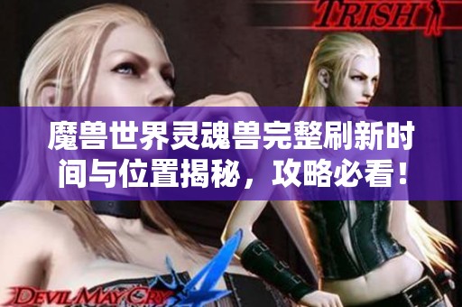 魔兽世界灵魂兽完整刷新时间与位置揭秘，攻略必看！