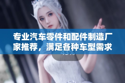 专业汽车零件和配件制造厂家推荐，满足各种车型需求