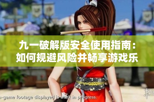 九一破解版安全使用指南：如何规避风险并畅享游戏乐趣
