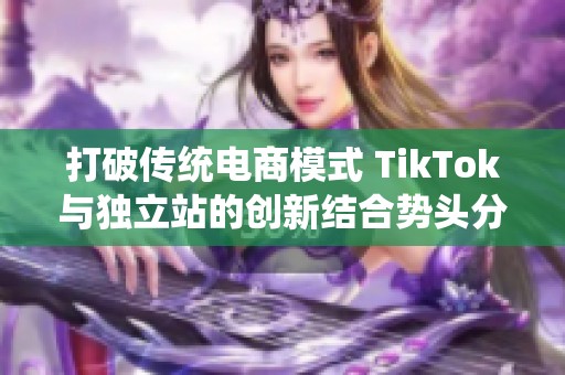打破传统电商模式 TikTok与独立站的创新结合势头分析